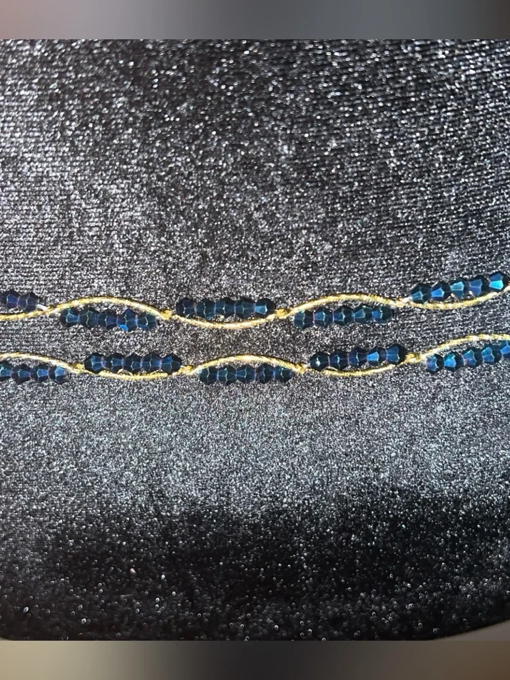 Handmade Beaded Waist Chain –blue Adjustable Gold-Tone Boho Belly Jewelry